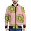 Kiwi Slices Pattern Print Bomber Jacket