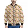 Knitting Yarn Pattern Print Bomber Jacket