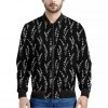 Lavender Flowers Pattern Print Bomber Jacket