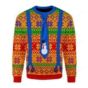 Lgbt With Tie Sweatshirt Ugly Christmas Sweater Xmas Gift - Colins Store