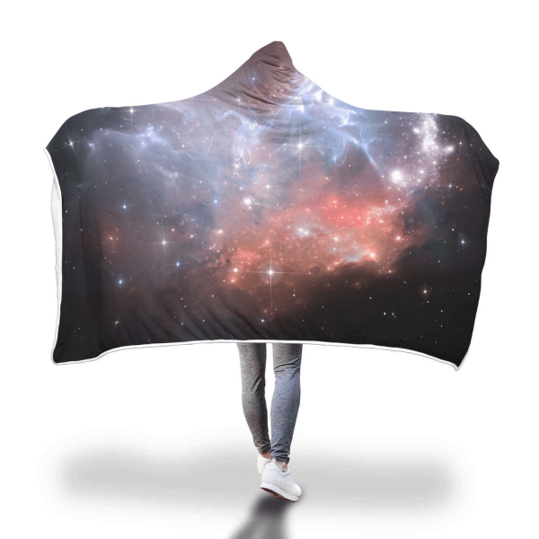Light Geomagnetic Storm Galaxy Space Print Hooded Blanket Cloak Blanket
