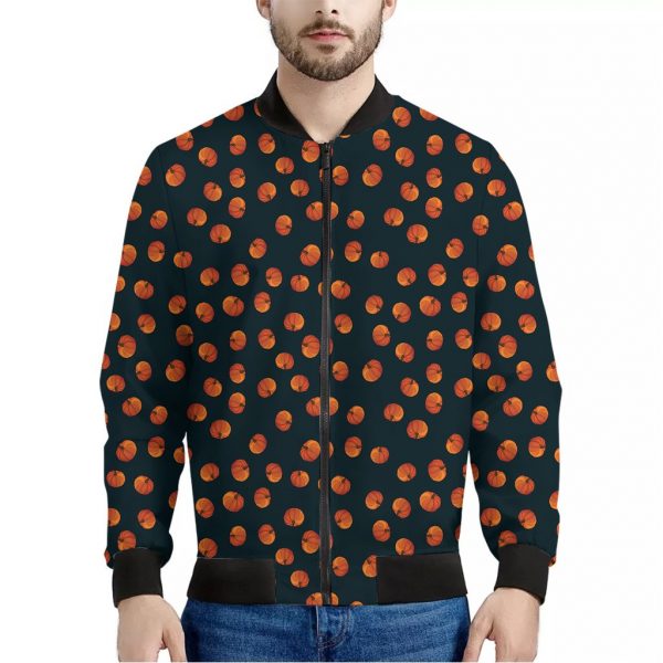 Little Pumpkin Pattern Print Bomber Jacket
