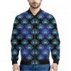 Lotus Eye of Providence Pattern Print Bomber Jacket