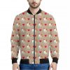 Love English Bulldog Pattern Print Bomber Jacket