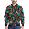 Macaw Parrot Pattern Print Bomber Jacket