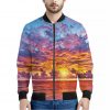 Maldives Sunset Print Bomber Jacket
