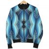 Mandala Waves Bohemian Pattern Print Bomber Jacket