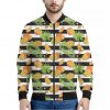 Mango Fruit Striped Pattern Print Bomber Jacket