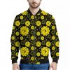 Manipura Chakra Pattern Print Bomber Jacket