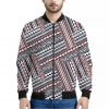 Maori Tribal Pattern Print Bomber Jacket