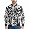 Maori Tribal Tattoo Pattern Print Bomber Jacket