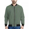 Mardi Gras Zigzag Pattern Print Bomber Jacket