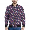 Mini Cupcake Pattern Print Bomber Jacket