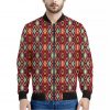 Native American Geometric Pattern Print Bomber Jacket