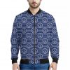 Nautical Anchor Pattern Print Bomber Jacket