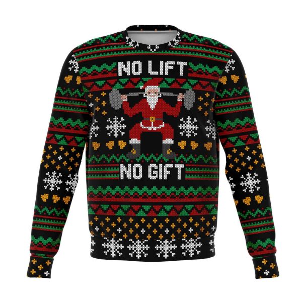 "No Lift No Gift" Ugly Christmas Sweatshirt - Colins Store