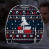 No Soup For You Knitting Pattern 3D Print Ugly Christmas Sweatshirt