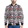 Owl With Glasses Pattern Print Bomber Jacket