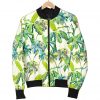 Palm Tree Banana Pattern Print Bomber Jacket
