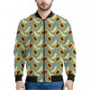 Papaya And Melon Pattern Print Bomber Jacket