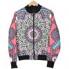Pastel Mandala Bohemian Pattern Print Bomber Jacket