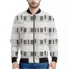 Piano Pattern Print Bomber Jacket