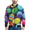 Pile Of Colorful Easter Eggs Print Bomber Jacket