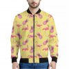 Pineapple And Flamingo Pattern Print Bomber Jacket