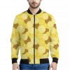 Pineapple Slices Pattern Print Bomber Jacket