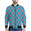 Pink And Blue Cotton Candy Pattern Print Bomber Jacket