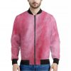 Pink Cotton Candy Print Bomber Jacket