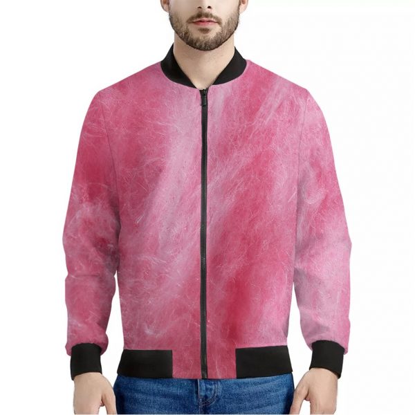 Pink Cotton Candy Print Bomber Jacket