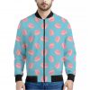 Pink Macaron Pattern Print Bomber Jacket