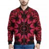Pink Rose Kaleidoscope Print Bomber Jacket