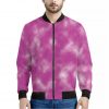 Pink Tie Dye Print Bomber Jacket