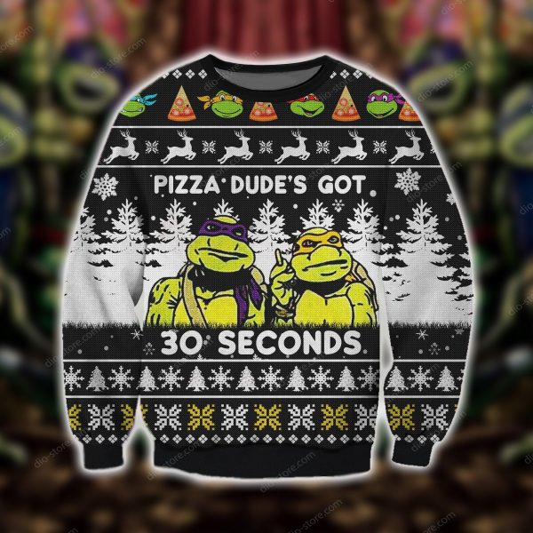 Pizza Dude'S Got 30 Seconds Knitting Pattern 3D Print Ugly Sweatshirt