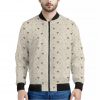 Polka Dot Jack Russell Terrier Print Bomber Jacket
