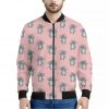 Polka Dot Koala Pattern Print Bomber Jacket