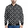 Polka Dot Rabbit Pattern Print Bomber Jacket