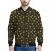 Polka Dot Sunflower Pattern Print Bomber Jacket