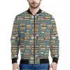 Pop Art Books Pattern Print Bomber Jacket