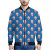 Popcorn Box Pattern Print Bomber Jacket
