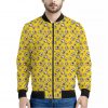 Popcorn Pattern Print Bomber Jacket