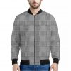 Prince of Wales Check Pattern Print Bomber Jacket