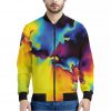 Psychedelic Acid Print Bomber Jacket