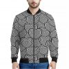 Psychedelic Heart Pattern Print Bomber Jacket