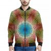 Psychedelic Kaleidoscope Print Bomber Jacket