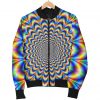 Psychedelic Wave Optical Illusion Bomber Jacket
