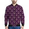 Purple Boho Dream Catcher Pattern Print Bomber Jacket