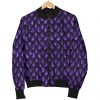 Purple Dragon Scales Pattern Print Bomber Jacket
